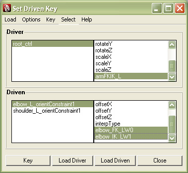 set driven window